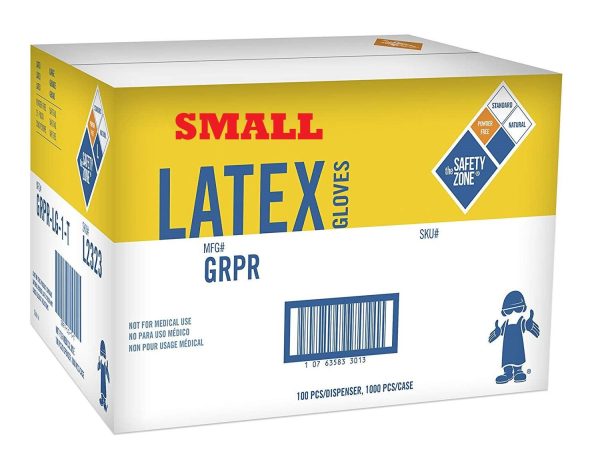 Safety Zone Glove | Latex Gloves (Case 10boxes)| Small Size Online now