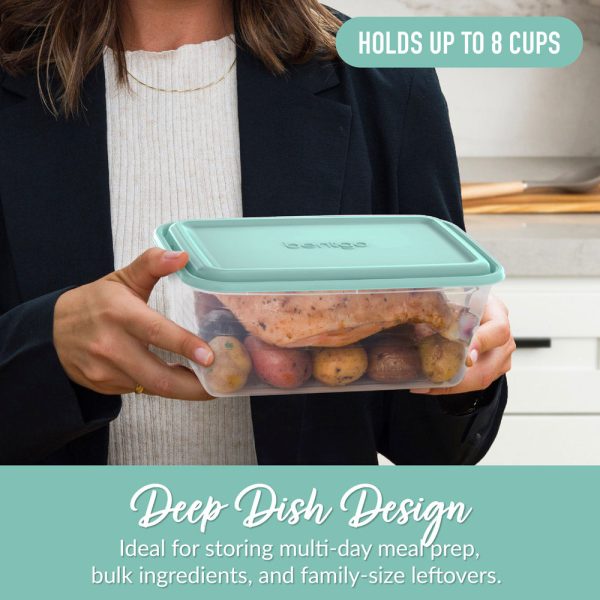 Bentgo Prep 8-Cup Deep-Dish Container (20-Piece Set) - Aqua Splash For Discount