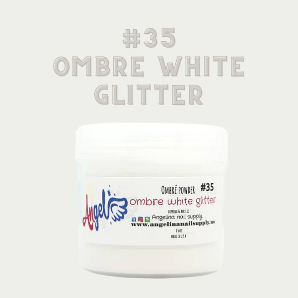 Angel Ombre Powder 35 Cover White Glitter Cheap