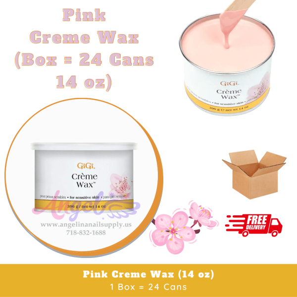 GiGi Crème Pink Wax (24 cans   box - 14 oz each can) Online Hot Sale