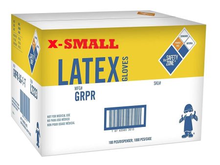 Safety Zone Glove | Latex Gloves (Case 10boxes)| X-Small Size Discount