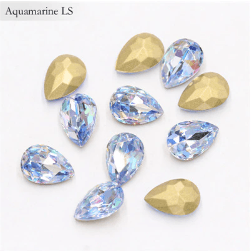 Diamond - Rhinestone | Single - Tear Drop | 6mm x 8mm For Sale