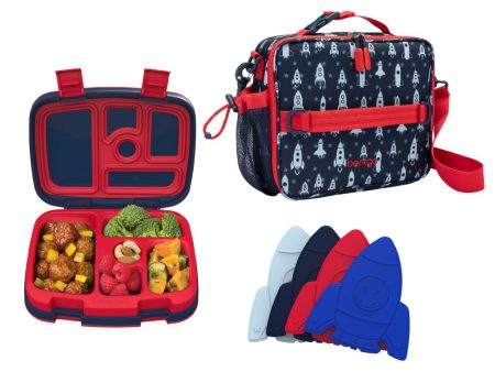 Bentgo Kids Prints Lunch Box, Lunch Bag, & Ice Packs Supply