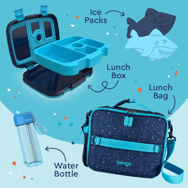 Bentgo Kids Prints Lunch 5-Piece Set with Ice Packs Hot on Sale