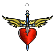 Bon Jovi Heart & Dagger Ornament For Sale