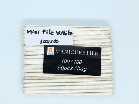 Nail File - Mini File White 100 100 Hot on Sale