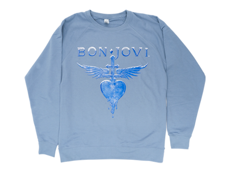 Heart & Dagger Blue Unisex Sweatshirt on Sale