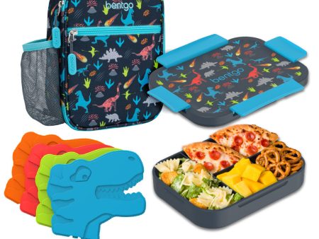 Bentgo Kids Snap & Go Lunch Box, Insulated Lunch Tote, & Ice Packs Sale