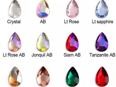 Diamond - Rhinestone | Single - Tear Drop | 6mm x 8mm For Sale