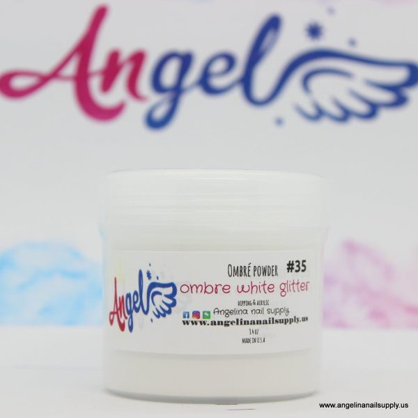 Angel Ombre Powder 35 Cover White Glitter Cheap