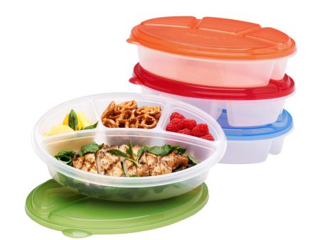 Bentgo Easyboxes 4-Compartment Oval Containers 8-Piece Set Online Hot Sale