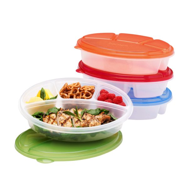 Bentgo Easyboxes 4-Compartment Oval Containers 8-Piece Set Online Hot Sale