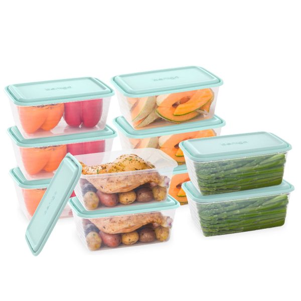 Bentgo Prep 8-Cup Deep-Dish Container (20-Piece Set) - Aqua Splash For Discount