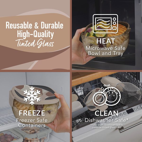 Bentgo Glass Prints All-in-One Salad Container Supply