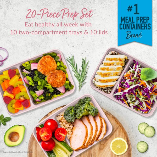 Bentgo Prep 2-Compartment Meal Prep Containers Hot on Sale