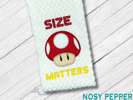 Size Matters Applique Mushroom machine embroidery design (4 sizes included) DIGITAL DOWNLOAD For Cheap