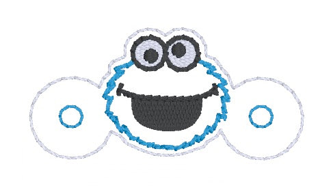 Blue puppet Shoe Charm machine embroidery design (3 versions included) DIGITAL DOWNLOAD on Sale