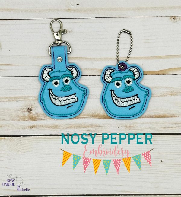 Nice monster eyelet fob and snap tab set (singles and multis included) machine embroidery design DIGITAL DOWNLOAD Fashion