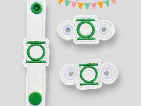 Green Light Shoe Charm machine embroidery design (3 versions included) DIGITAL DOWNLOAD For Cheap