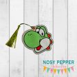 Dino Friend bookmark bag tag ornament machine embroidery design DIGITAL DOWNLOAD Online Sale