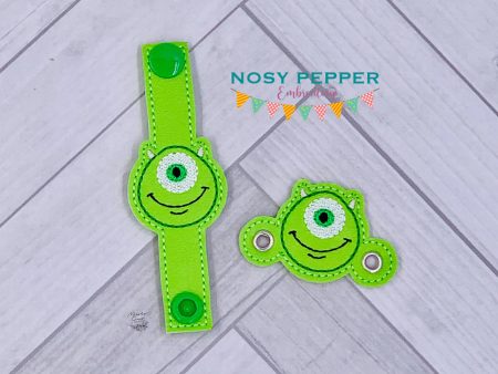 Green Monster Charm machine embroidery design (3 versions included) DIGITAL DOWNLOAD For Sale