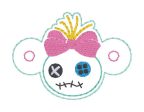 Zombie Doll Shoe Charm machine embroidery design (3 versions included) DIGITAL DOWNLOAD Cheap