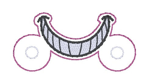 Grinning Cat Shoe Charm machine embroidery design (3 versions included) DIGITAL DOWNLOAD Hot on Sale