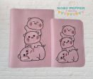 Piggy Pile Notebook Cover (2 sizes available) machine embroidery design DIGITAL DOWNLOAD on Sale