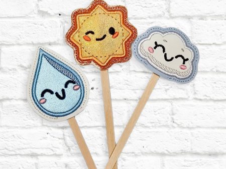 Weather applique plant markers June 2024 Mystery Bundle (3 styles included) machine embroidery design DIGITAL DOWNLOAD Online