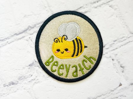 Beeyatch patch (2 sizes included) machine embroidery design DIGITAL DOWNLOAD Cheap