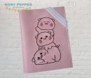 Piggy Pile Notebook Cover (2 sizes available) machine embroidery design DIGITAL DOWNLOAD on Sale