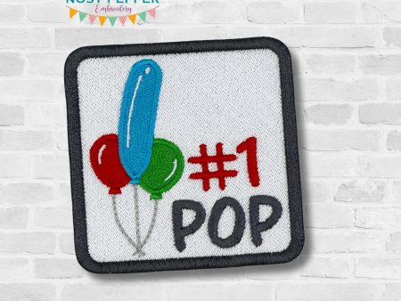 #1 Pop patch (2 sizes included) machine embroidery design DIGITAL DOWNLOAD Online Sale