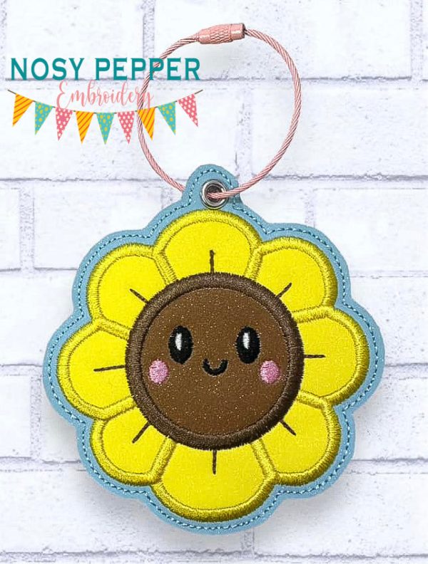 Happy Sunflower applique April 2024 Mystery Bundle ornament bag tag bookmark machine embroidery design DIGITAL DOWNLOAD Online now