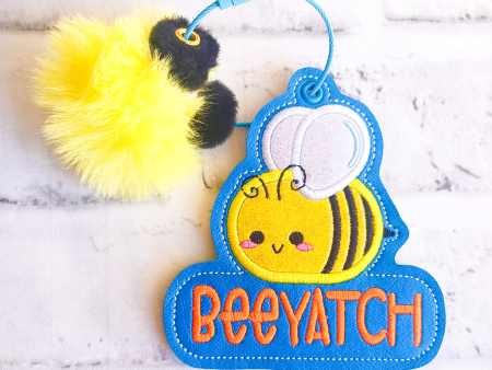 Beeyatch bookmark ornament bag tag machine embroidery design DIGITAL DOWNLOAD Cheap