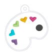 Heart Palette snap tab and eyelet fob machine embroidery file (single and multi files included) Discount