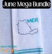 Meh Cat JUNE 2024 MYSTERY BUNDLE machine embroidery design (5 sizes included) DIGITAL DOWNLOAD Discount