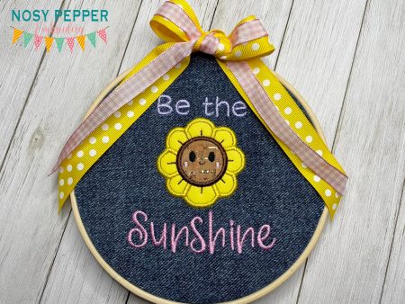 Be The Sunshine applique April 2024 Patreon Bundle machine embroidery design (5 sizes included) DIGITAL DOWNLOAD Hot on Sale