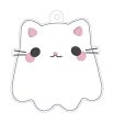 Cat Ghost bookmark ornament bag tag machine embroidery design DIGITAL DOWNLOAD Discount