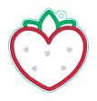 Strawberry Heart applique shaker bookmark ornament bag tag machine embroidery design DIGITAL DOWNLOAD Supply