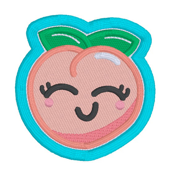 Happy Peach patch June 2024 Mystery Bundle (2 sizes included) machine embroidery design DIGITAL DOWNLOAD Online