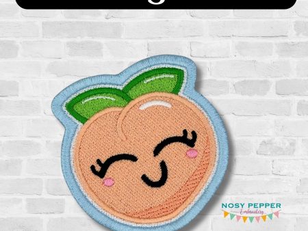 Happy Peach patch June 2024 Mystery Bundle (2 sizes included) machine embroidery design DIGITAL DOWNLOAD Online