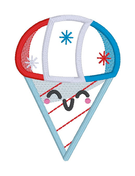 Patriotic Snow Cone applique machine embroidery design June 2024 Mystery Bundle (5 sizes included) DIGITAL DOWNLOAD on Sale