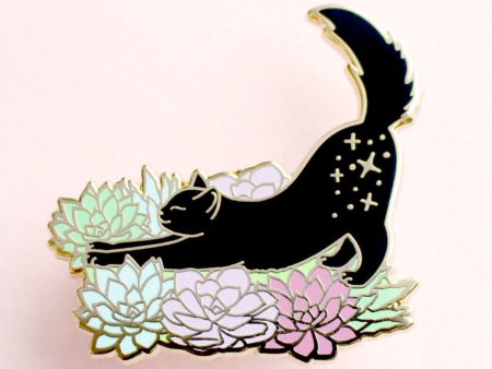 Succulent Cat Enamel Pin Online