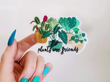 Plants Are Friends Transparent Sticker Supply