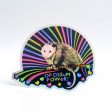 Holographic Opossum Power Sticker For Cheap