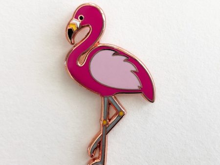 Flamingo Enamel Pin For Cheap