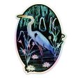 Holographic Great Blue Heron Vinyl Sticker For Sale