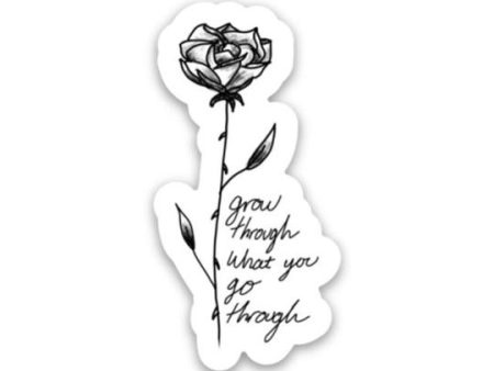 Grow Through What You Go Through Vinyl Sticker Discount