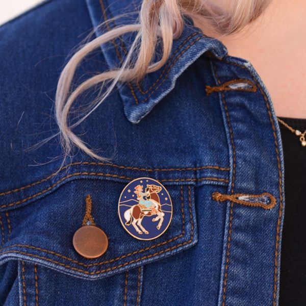 Cowgirl Enamel Pin on Sale