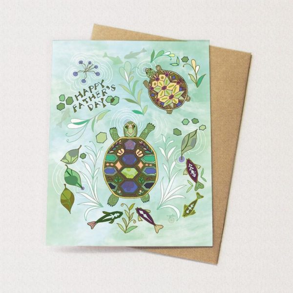 Father s Day Turtle Pond Card Fashion